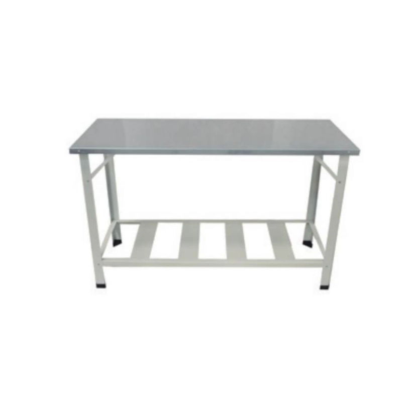 MESA INOX COM OS PÉS PINTADOS